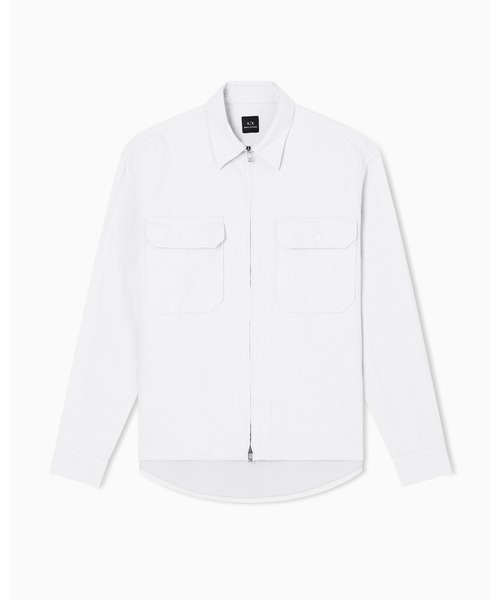 ARMANI EXCHANGE（アルマーニエクスチェンジ）の「【A|X アルマーニ エクスチェンジ】ヤーンダイドコットン ジップシャツ/COMFORT（シャツ/ブラウス・メンズ・ベージュ・LARGE/MEDIUM/SMALL/X-LARGE/X-SMALL/XX-LARGE）」の4枚目の写真