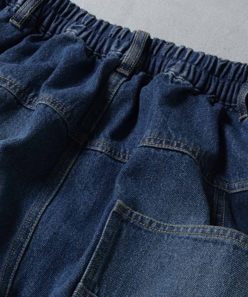 soulberry（ソウルベリー）の「はぎはぎパネるデニム（デニムパンツ・レディース・ブルー・M/4L/3L/LL/L）」の13枚目の写真
