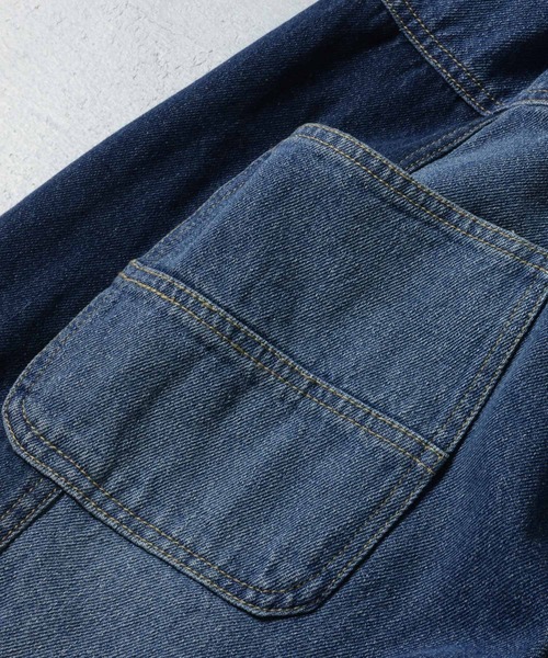 soulberry（ソウルベリー）の「はぎはぎパネるデニム（デニムパンツ・レディース・ブルー・M/4L/3L/LL/L）」の8枚目の写真