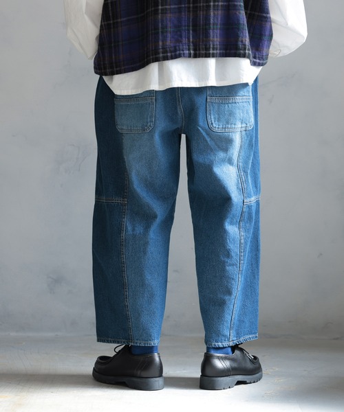 soulberry（ソウルベリー）の「はぎはぎパネるデニム（デニムパンツ・レディース・ブルー・M/4L/3L/LL/L）」の12枚目の写真