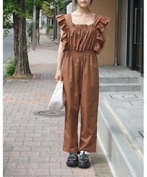 Alt due（オルトデュー）の「【Alt due/オルト デュー】フリルオールインワン（サロペット/オーバーオール）」