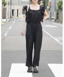 Alt due（オルトデュー）の「【Alt due/オルト デュー】フリルオールインワン（サロペット/オーバーオール）」