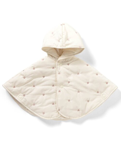 apres les cours（アプレレクール）の「中綿刺繍マント（おくるみ・キッズ・ネイビー/アイボリー・80/90）」の5枚目の写真