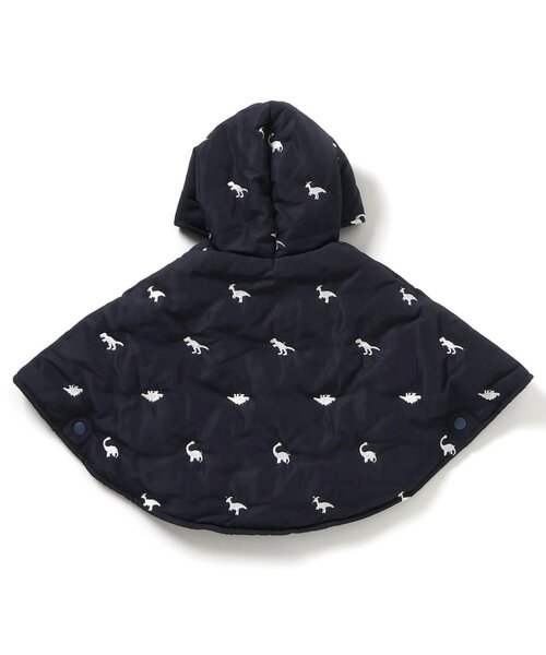 apres les cours（アプレレクール）の「中綿刺繍マント（おくるみ・キッズ・ネイビー/アイボリー・80/90）」の8枚目の写真