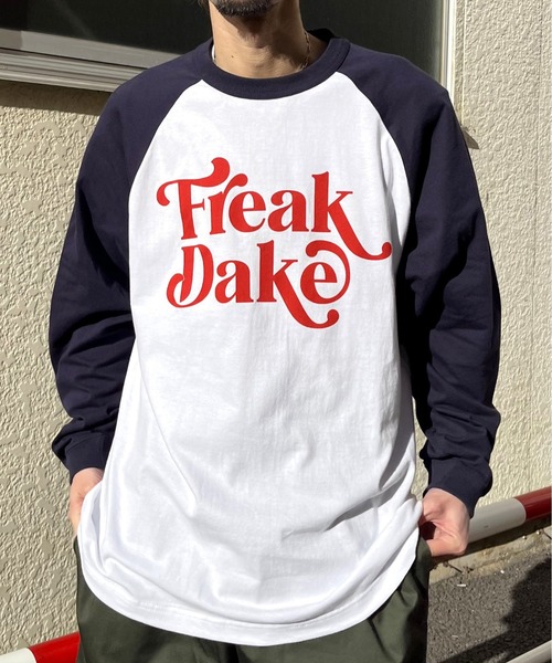 DOUBLE STEAL(ダブルスティール)の「FREAK DAKE ラグランロンT(Tシャツ/カットソー・メンズ・バーガンディー/ブラック/ネイビー・MEDIUM/X-LARGE/LARGE)」の4枚目の写真
