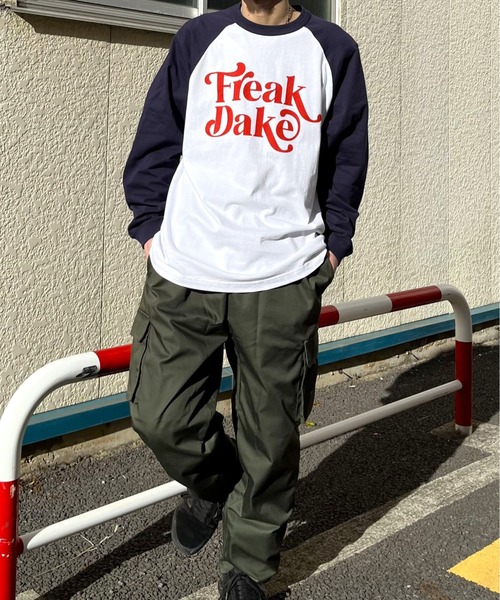 DOUBLE STEAL(ダブルスティール)の「FREAK DAKE ラグランロンT(Tシャツ/カットソー・メンズ・バーガンディー/ブラック/ネイビー・MEDIUM/X-LARGE/LARGE)」の6枚目の写真