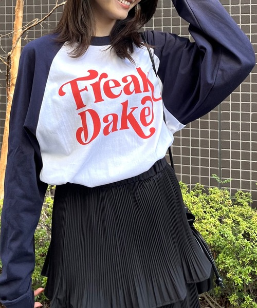 DOUBLE STEAL(ダブルスティール)の「FREAK DAKE ラグランロンT(Tシャツ/カットソー・メンズ・バーガンディー/ブラック/ネイビー・MEDIUM/X-LARGE/LARGE)」の8枚目の写真