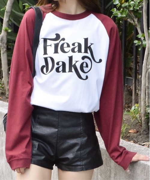 DOUBLE STEAL(ダブルスティール)の「FREAK DAKE ラグランロンT(Tシャツ/カットソー・メンズ・バーガンディー/ブラック/ネイビー・MEDIUM/X-LARGE/LARGE)」の15枚目の写真