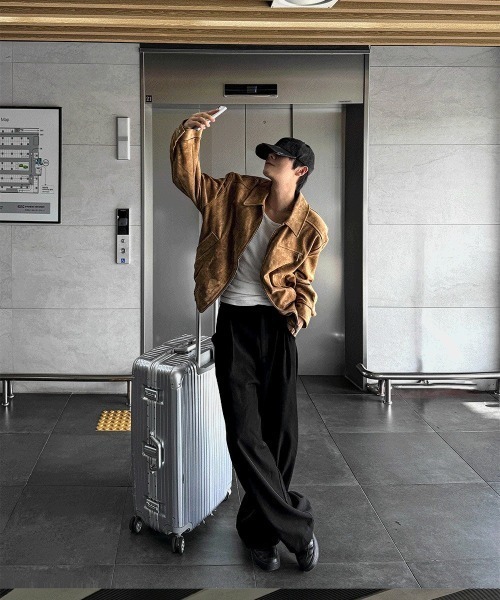 COSYHARU（コシハル）の「ピュリフェイクスエードジャケット（ブルゾン・メンズ・キャメル・FREE）」の4枚目の写真