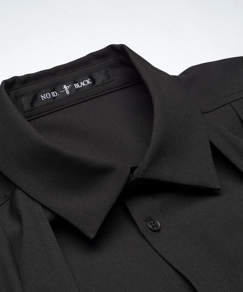 NO ID.(ノーアイディ)の「【NO ID.】Drape Long Shirt / ドレープ ロング シャツ(シャツ/ブラウス・メンズ・チェック/ホワイト/ブラック・ONE SIZE)」の13枚目の写真