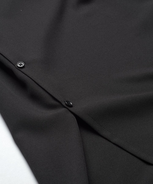 NO ID.(ノーアイディ)の「【NO ID.】Drape Long Shirt / ドレープ ロング シャツ(シャツ/ブラウス・メンズ・チェック/ホワイト/ブラック・ONE SIZE)」の6枚目の写真
