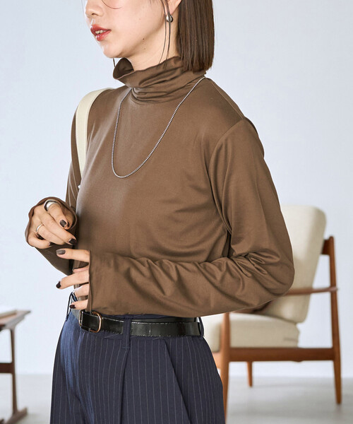 限定展開 マシュマロタッチ タートルネック ロングスリーブ トップス 限定展開 マシュマロタッチ タートルネック ロングスリーブ トップス