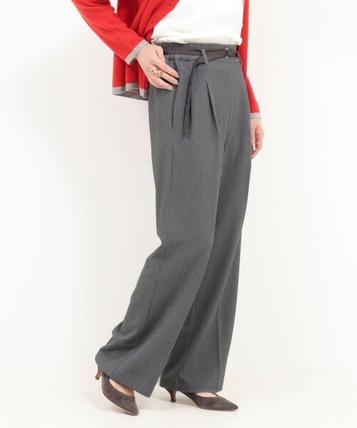 MICO COULIER（ミコクリエ）の「《セットアップ対応》ハイストレッチジョーゼットパンツ（その他パンツ・レディース・グレー系その他/ネイビー/チャコールグレー・38/36）」の2枚目の写真