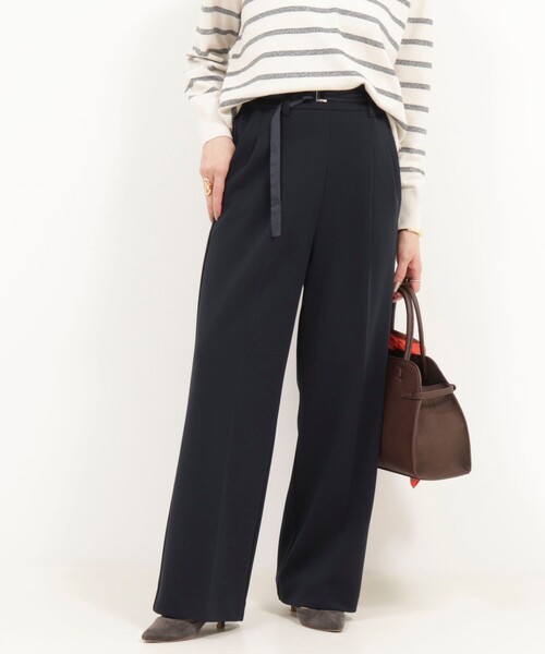 MICO COULIER（ミコクリエ）の「《セットアップ対応》ハイストレッチジョーゼットパンツ（その他パンツ・レディース・グレー系その他/ネイビー/チャコールグレー・38/36）」の3枚目の写真