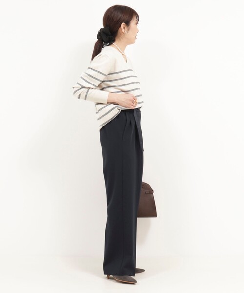 MICO COULIER（ミコクリエ）の「《セットアップ対応》ハイストレッチジョーゼットパンツ（その他パンツ・レディース・グレー系その他/ネイビー/チャコールグレー・38/36）」の11枚目の写真