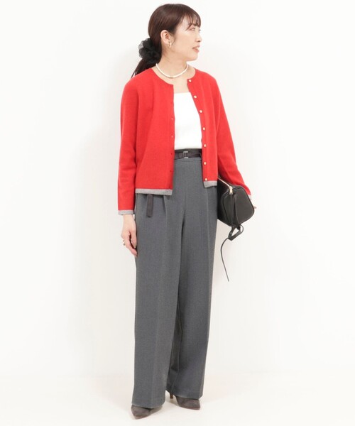 MICO COULIER（ミコクリエ）の「《セットアップ対応》ハイストレッチジョーゼットパンツ（その他パンツ・レディース・グレー系その他/ネイビー/チャコールグレー・38/36）」の5枚目の写真