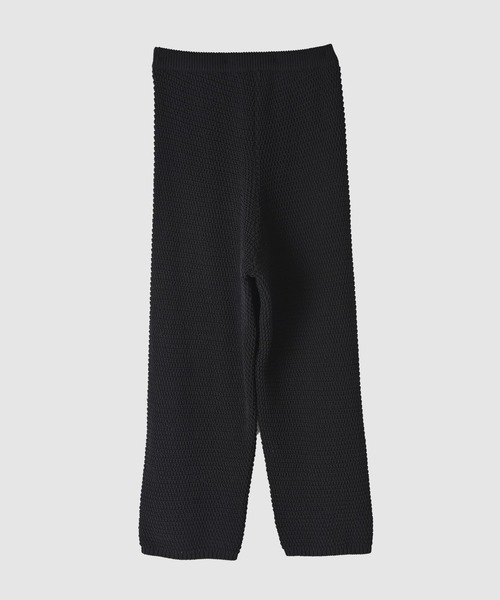 STYLE DELI(スタイルデリ)の「【BLK001】ストラクチャーリブワイドパンツ(スラックス・レディース・ブラック・FREE)」の12枚目の写真
