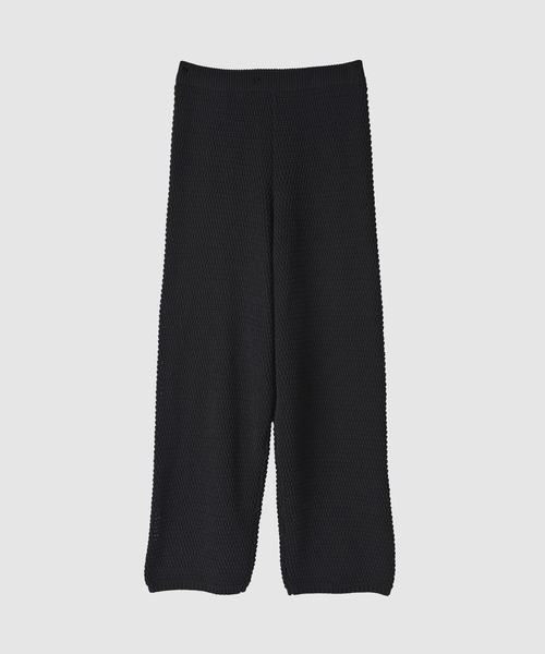 STYLE DELI(スタイルデリ)の「【BLK001】ストラクチャーリブワイドパンツ(スラックス・レディース・ブラック・FREE)」の15枚目の写真