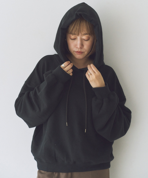 plage（プラージュ）の「Raw Umber フーディー（パーカー・レディース・ブラウン/ブラック・FREE）」の14枚目の写真