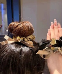 WARAIJOGO（ワライジョウゴ）の「ハートリボンヘアゴム/ヘアアクセ(RO)（ヘアゴム）」
