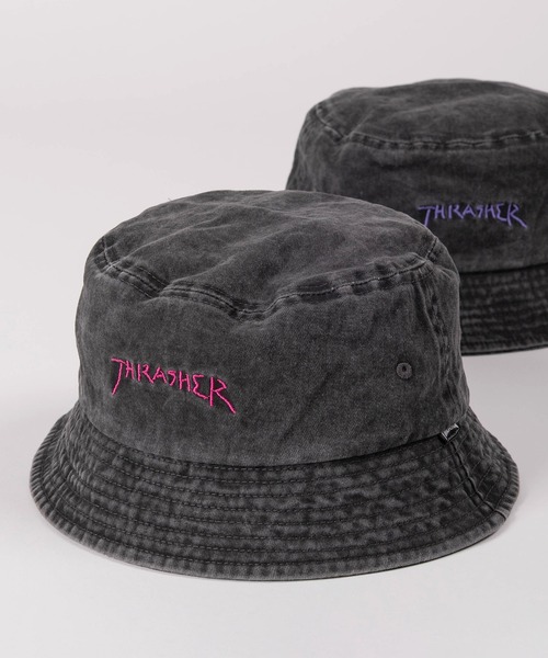 THRASHER（スラッシャー）の「【79】【THRASHER/スラッシャー】ウォッシュ加工 ワンポイント ブランドロゴハット（ハット・メンズ・ブラック系その他/ブラック/ブラック系その他2・FREE）」の2枚目の写真