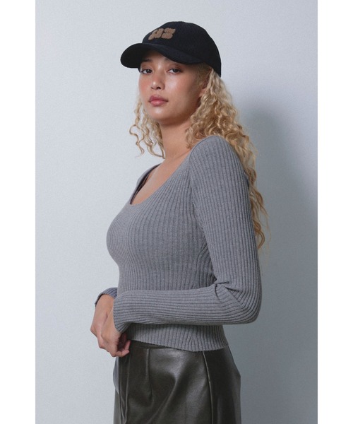 ALEXIA STAM(アリシアスタン)の「Corduroy Cap/ コーデュロイ ロゴキャップ(キャップ・レディース・ネイビー/レッド/ブラック/アイボリー・FREE)」の11枚目の写真