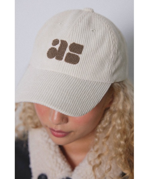 ALEXIA STAM(アリシアスタン)の「Corduroy Cap/ コーデュロイ ロゴキャップ(キャップ・レディース・ネイビー/レッド/ブラック/アイボリー・FREE)」の9枚目の写真