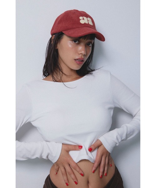 ALEXIA STAM(アリシアスタン)の「Corduroy Cap/ コーデュロイ ロゴキャップ(キャップ・レディース・ネイビー/レッド/ブラック/アイボリー・FREE)」の20枚目の写真