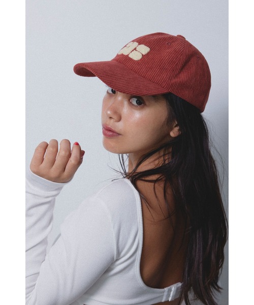 ALEXIA STAM(アリシアスタン)の「Corduroy Cap/ コーデュロイ ロゴキャップ(キャップ・レディース・ネイビー/レッド/ブラック/アイボリー・FREE)」の22枚目の写真