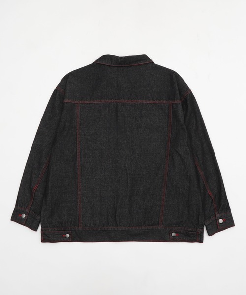 Figments（フィグメンツ）の「オーバーリジットデニムジャケット（デニムジャケット・レディース・ブラック系2/インディゴブルー・SMALL/MEDIUM）」の5枚目の写真