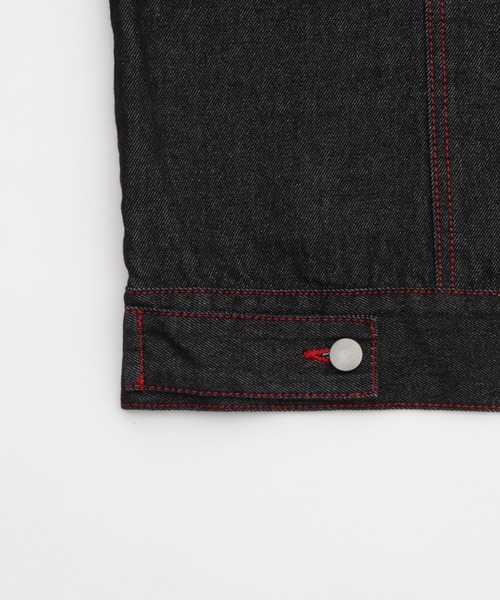 Figments（フィグメンツ）の「オーバーリジットデニムジャケット（デニムジャケット・レディース・ブラック系2/インディゴブルー・SMALL/MEDIUM）」の8枚目の写真