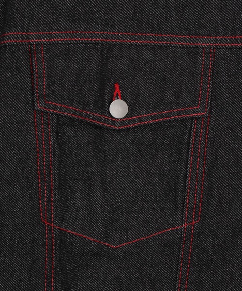 Figments（フィグメンツ）の「オーバーリジットデニムジャケット（デニムジャケット・レディース・ブラック系2/インディゴブルー・SMALL/MEDIUM）」の9枚目の写真