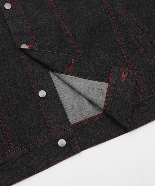 Figments（フィグメンツ）の「オーバーリジットデニムジャケット（デニムジャケット・レディース・ブラック系2/インディゴブルー・SMALL/MEDIUM）」の11枚目の写真