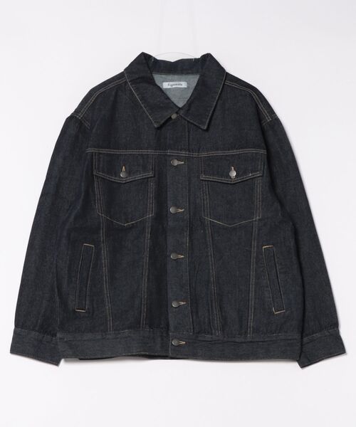 Figments（フィグメンツ）の「オーバーリジットデニムジャケット（デニムジャケット・レディース・ブラック系2/インディゴブルー・SMALL/MEDIUM）」の13枚目の写真