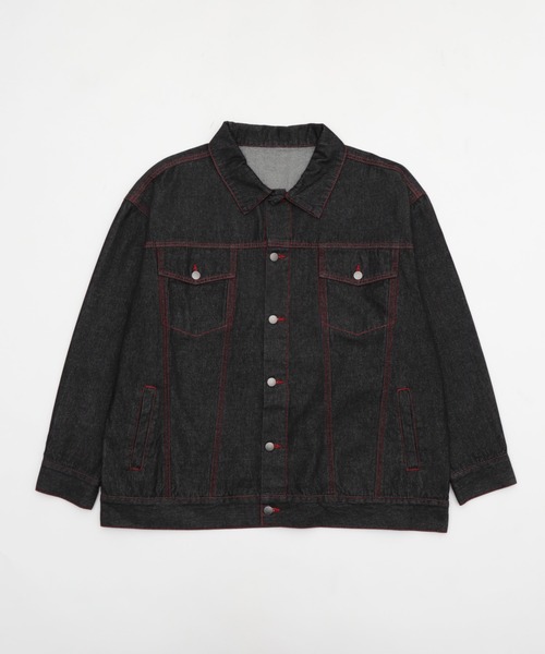 Figments（フィグメンツ）の「オーバーリジットデニムジャケット（デニムジャケット・レディース・ブラック系2/インディゴブルー・SMALL/MEDIUM）」の21枚目の写真