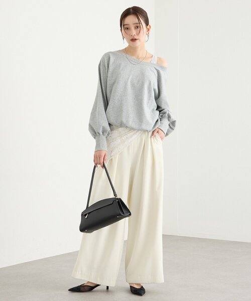 RIVE DROITE（リヴドロワ）の「【収納力抜群】2wayハンドルバッグ（ハンドバッグ・レディース・ブラック/グレイッシュベージュ・FREE）」の6枚目の写真