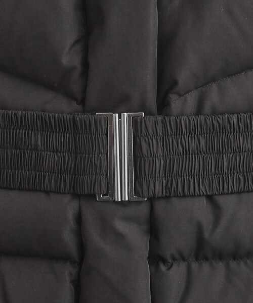 セール】【2WAY・ベルト付き】フードフェイクファー ミドル丈ダウン