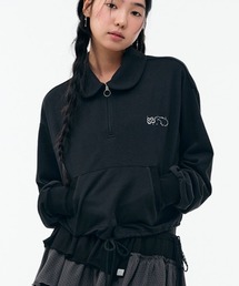 TUOMIO（トゥオミオ）の「【TUOMIO】ROUND COLLAR STRING TOP / 【トゥオミオ】ラウンドカラーストリングハーフジップスェット（スウェット）」