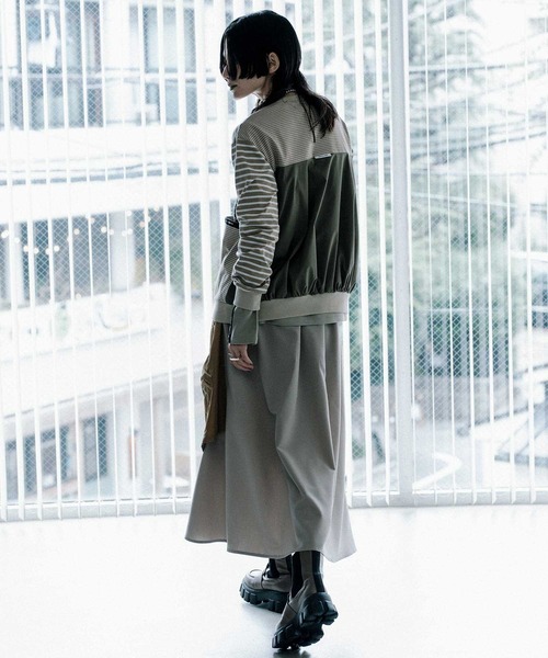 MARECHAL TERRE（マルシャルテル）の「ポケットデザインコンビネーショントップス（Tシャツ/カットソー・レディース・ブラック系その他/サンドベージュ/ホワイト系その他/ベージュ系その他/ブラック・MEDIUM）」の7枚目の写真