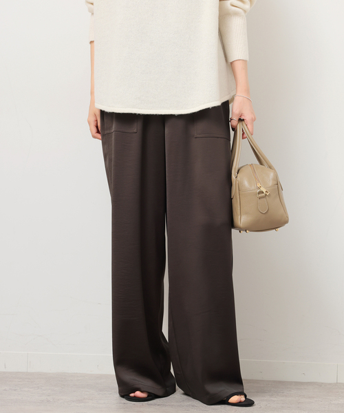 JOURNAL STANDARD relume(ジャーナルスタンダード レリューム)の「《追加2》サテンベイカーパンツ(その他パンツ・レディース・ブラック系その他/ブラウン・36/38)」の1枚目の写真