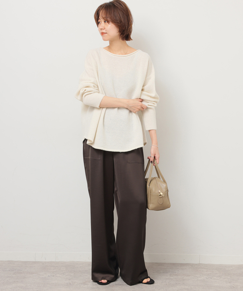 JOURNAL STANDARD relume(ジャーナルスタンダード レリューム)の「《追加2》サテンベイカーパンツ(その他パンツ・レディース・ブラック系その他/ブラウン・36/38)」の9枚目の写真