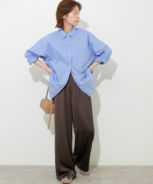 JOURNAL STANDARD relume(ジャーナルスタンダード レリューム)の「《追加2》サテンベイカーパンツ(その他パンツ・レディース・ブラック系その他/ブラウン・36/38)」の14枚目の写真