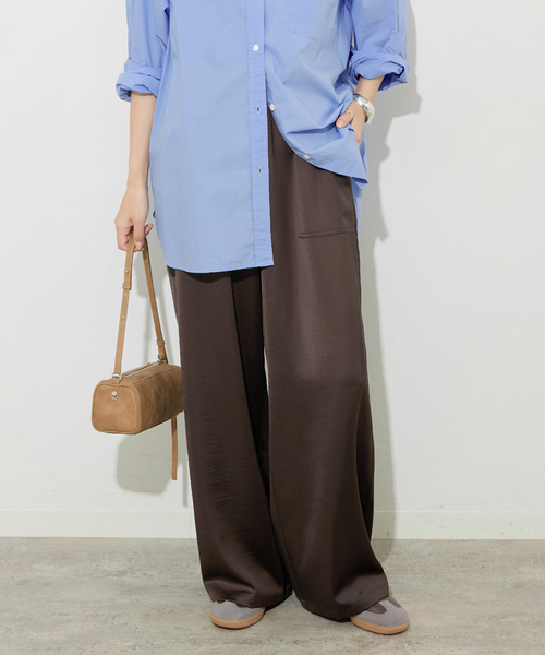 JOURNAL STANDARD relume(ジャーナルスタンダード レリューム)の「《追加2》サテンベイカーパンツ(その他パンツ・レディース・ブラック系その他/ブラウン・36/38)」の18枚目の写真