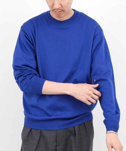 NOLLEY’S（ノーリーズ）の「ウォッシャブル クルーネックニット 25AW（ニット/セーター・メンズ・ロイヤルブルー/ネイビー/ベージュ/ブラック・M/L/S）」の4枚目の写真