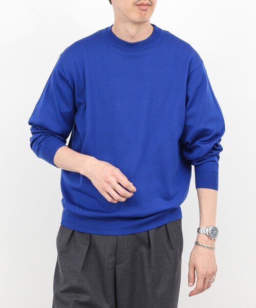 NOLLEY’S（ノーリーズ）の「ウォッシャブル クルーネックニット 25AW（ニット/セーター・メンズ・ロイヤルブルー/ネイビー/ベージュ/ブラック・M/L/S）」の22枚目の写真