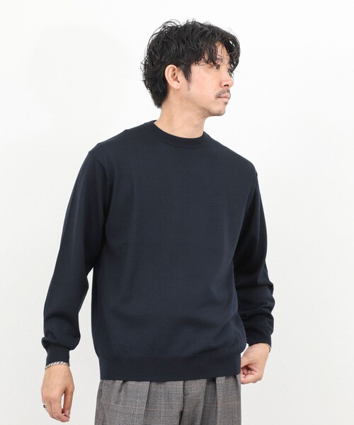 NOLLEY’S（ノーリーズ）の「ウォッシャブル クルーネックニット 25AW（ニット/セーター・メンズ・ロイヤルブルー/ネイビー/ベージュ/ブラック・M/L/S）」の21枚目の写真