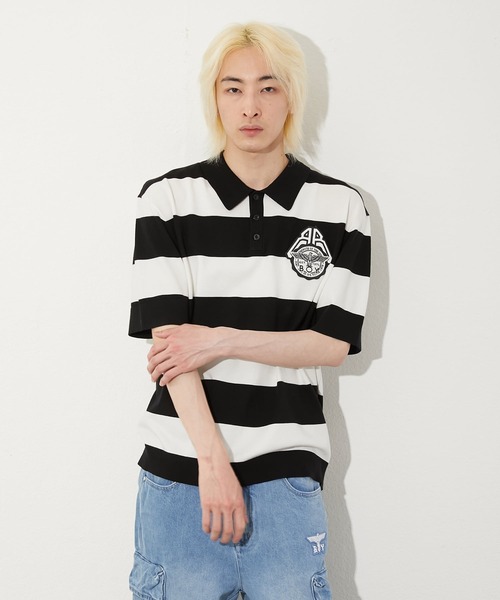 BOY LONDON(ボーイロンドン)の「【BOY LONDON】COLLEGE BORDER POLO SHIRT(ポロシャツ・メンズ・ブラック・MEDIUM/LARGE/X-LARGE)」の1枚目の写真