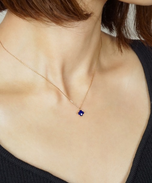 TAKE-UP（テイクアップ）の「K10 ラピスラズリ リリーネックレス( YG)（ネックレス・レディース・イエローゴールド・FREE）」の3枚目の写真