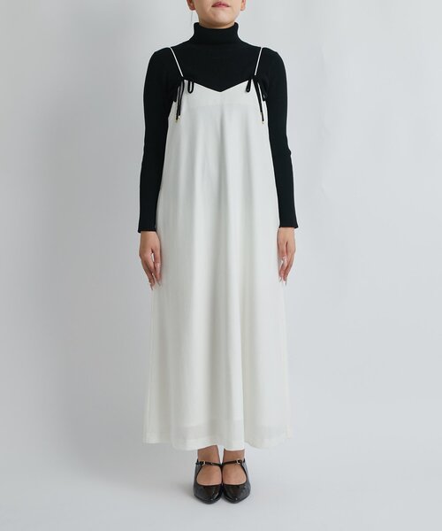 La boutique BonBon(ラブティックボンボン)の「【愛されワンピース】ベロアキャミワンピース(ワンピース・レディース・ホワイト/チャコールグレー・FREE)」の11枚目の写真