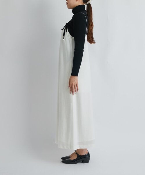 La boutique BonBon(ラブティックボンボン)の「【愛されワンピース】ベロアキャミワンピース(ワンピース・レディース・ホワイト/チャコールグレー・FREE)」の12枚目の写真